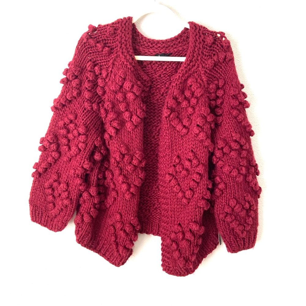Chunky Knit Red Sweater